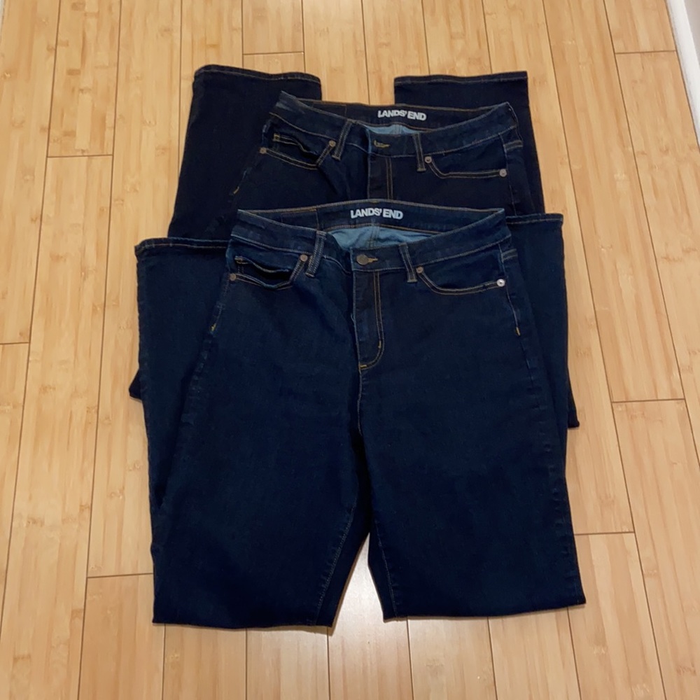 Two Curvy Mid-Rise Stretch Straight Jeans